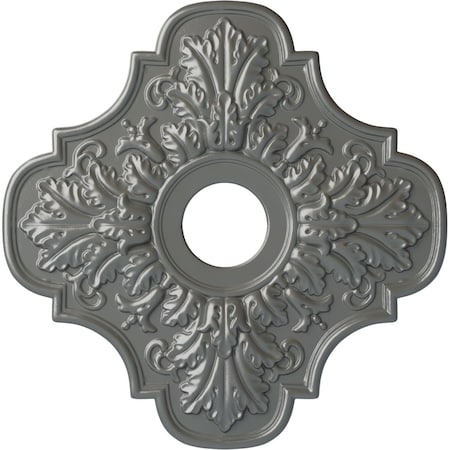 Ekena Millwork Peralta Ceiling Medallion (Fits Canopies up to 4 5/8"), 17 3/4"OD x 3 1/8"ID x 1"P, Silver CM17PESLS